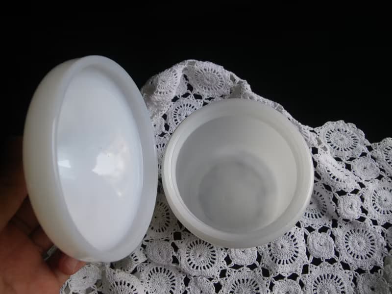 【老時光 OLD-TIME】早期法國製稀有牛奶玻璃香料罐