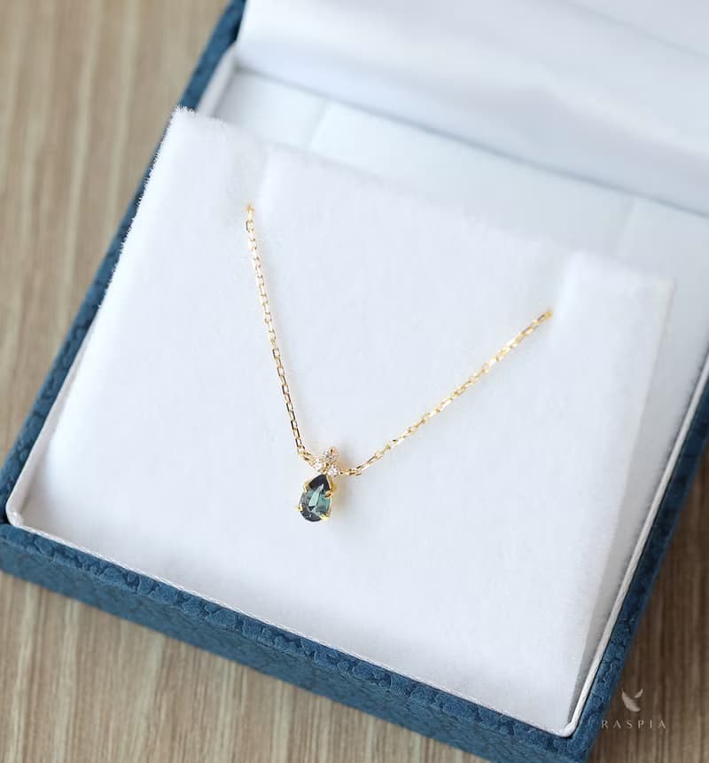 【数量限定】K18 アレキサンドライト&ダイヤモンドのネックレス ~Ello Lilas~ 6月誕生石