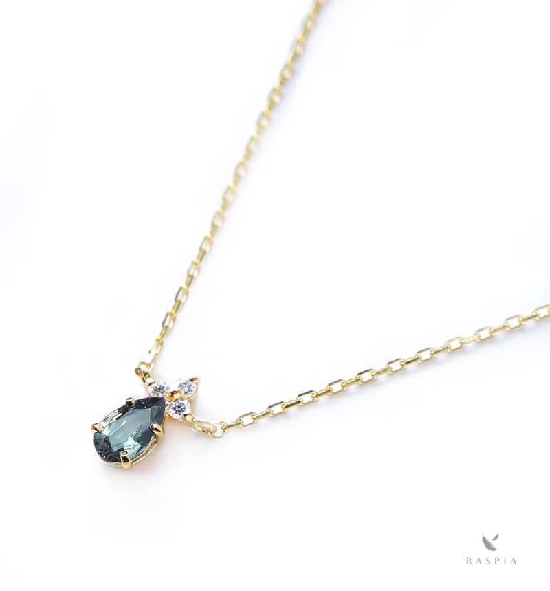 【数量限定】K18 アレキサンドライト&ダイヤモンドのネックレス ~Ello Lilas~ 6月誕生石