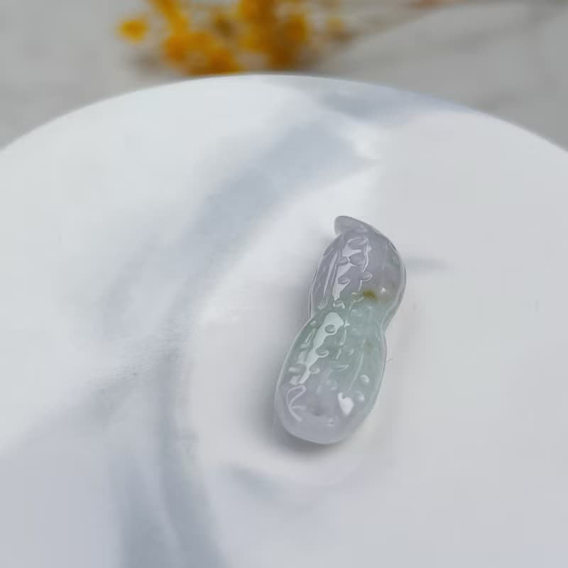 【好事花生】春帶彩翡翠花生項鍊 | 天然緬甸玉翡翠A貨 | 送禮
