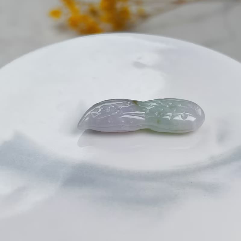 【好事花生】春帶彩翡翠花生項鍊 | 天然緬甸玉翡翠A貨 | 送禮