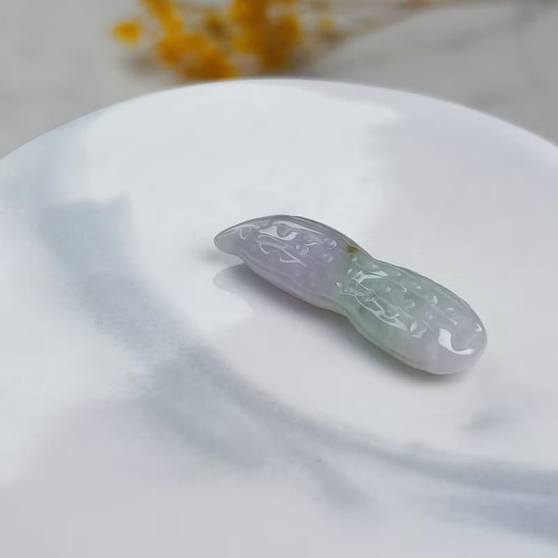 【好事花生】春帶彩翡翠花生項鍊 | 天然緬甸玉翡翠A貨 | 送禮