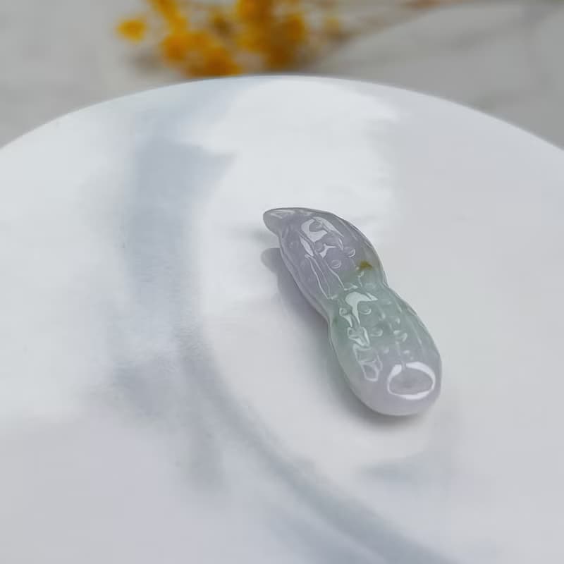 【好事花生】春帶彩翡翠花生項鍊 | 天然緬甸玉翡翠A貨 | 送禮