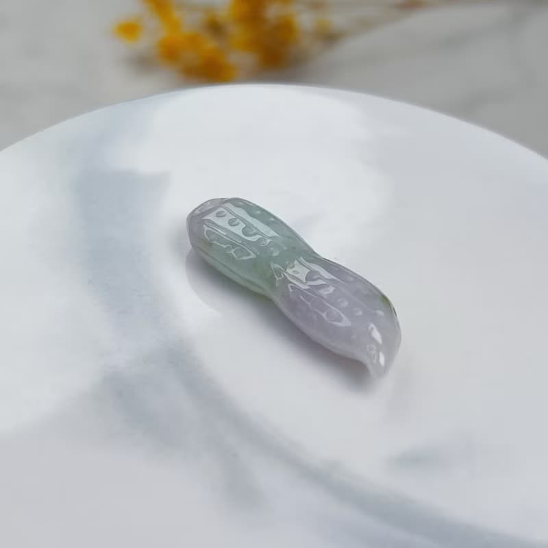 【好事花生】春帶彩翡翠花生項鍊 | 天然緬甸玉翡翠A貨 | 送禮