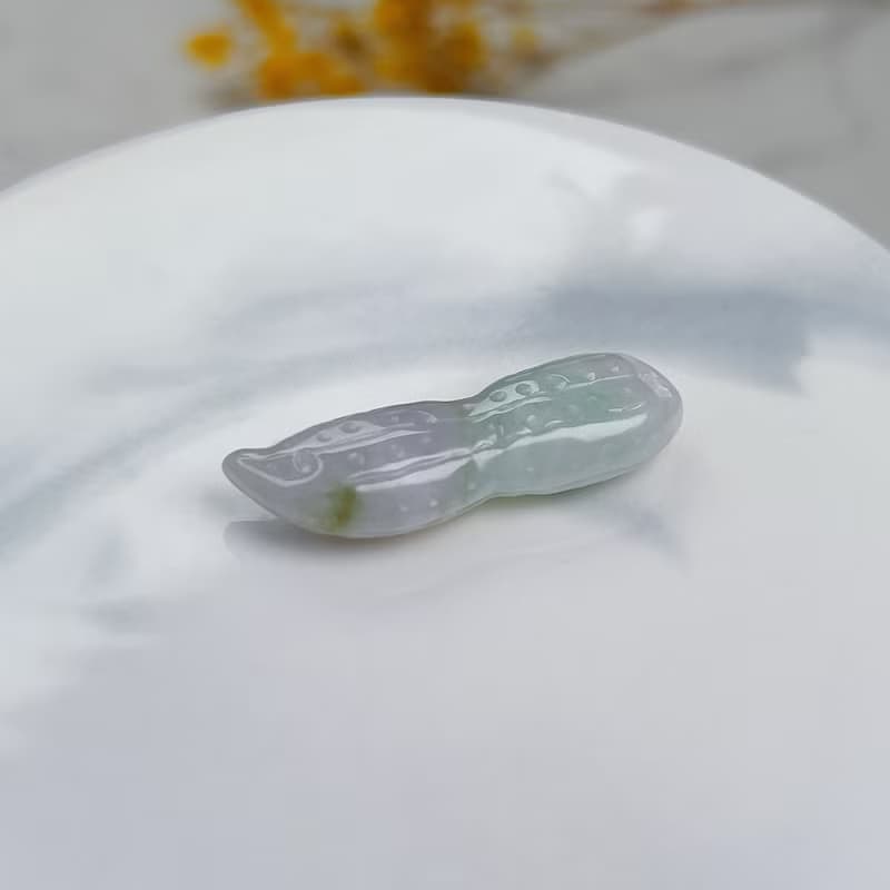 【好事花生】春帶彩翡翠花生項鍊 | 天然緬甸玉翡翠A貨 | 送禮