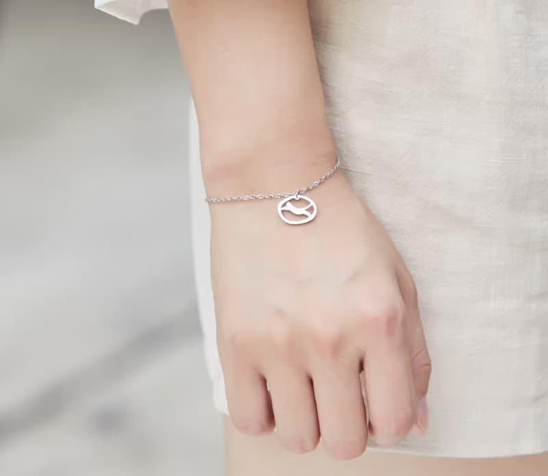 飛起來的貓手鍊 - 貓咪小印章系列-抗敏醫療鋼