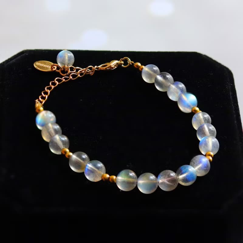 ||月光石||拉長石||設計款開運能量水晶手鍊