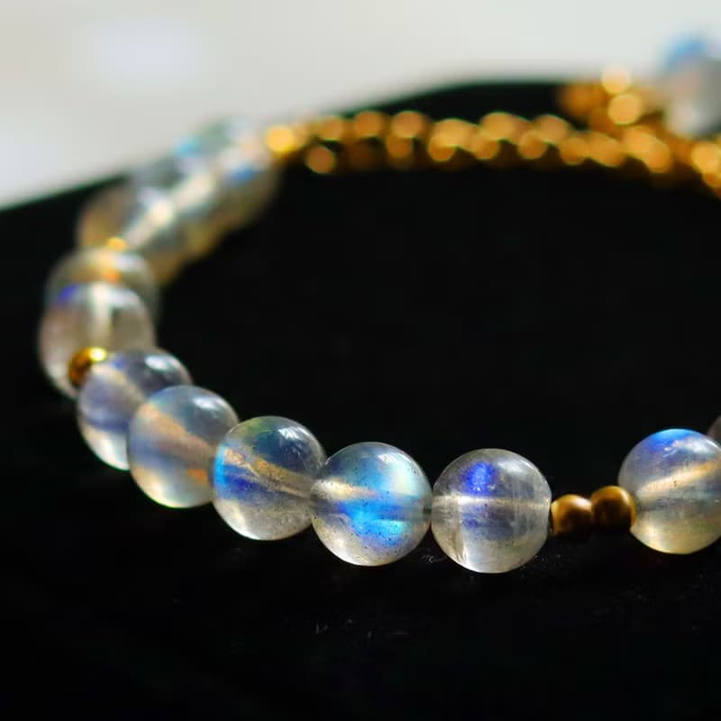 ||月光石||拉長石||設計款開運能量水晶手鍊