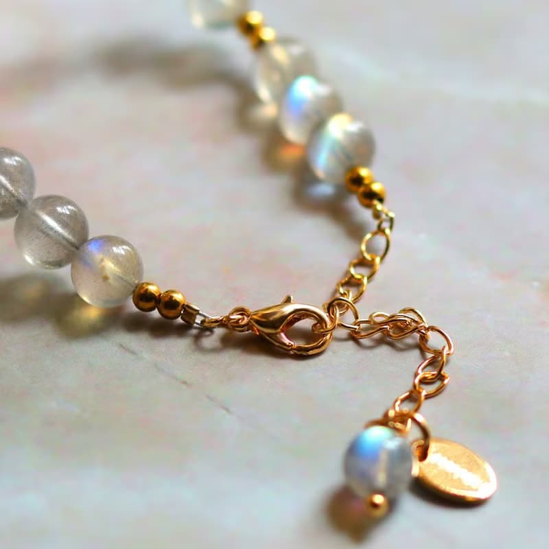 ||月光石||拉長石||設計款開運能量水晶手鍊