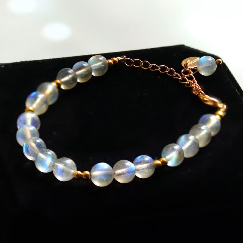 ||月光石||拉長石||設計款開運能量水晶手鍊