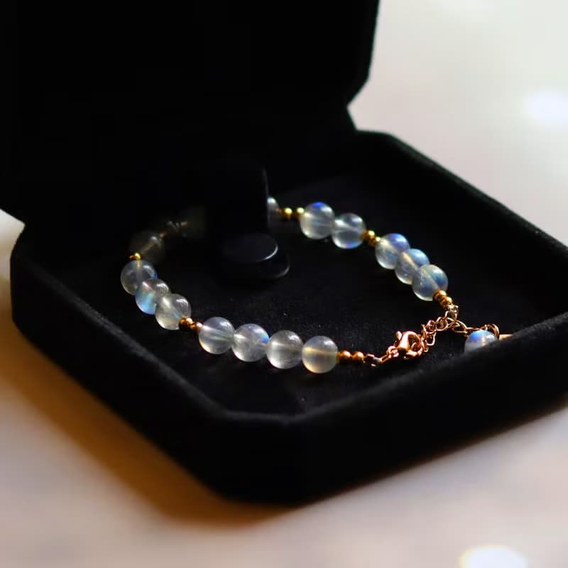 ||月光石||拉長石||設計款開運能量水晶手鍊