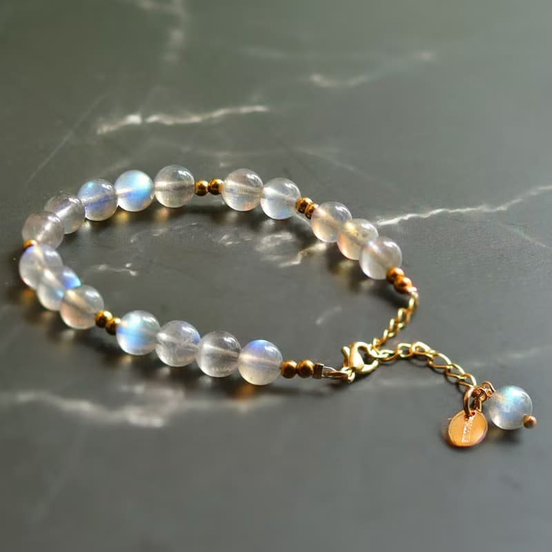 ||月光石||拉長石||設計款開運能量水晶手鍊