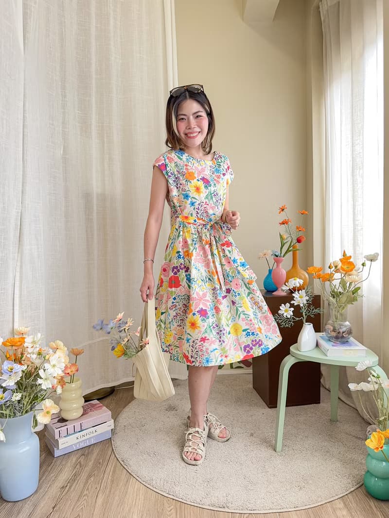 Ribbon Dress 棉質洋裝