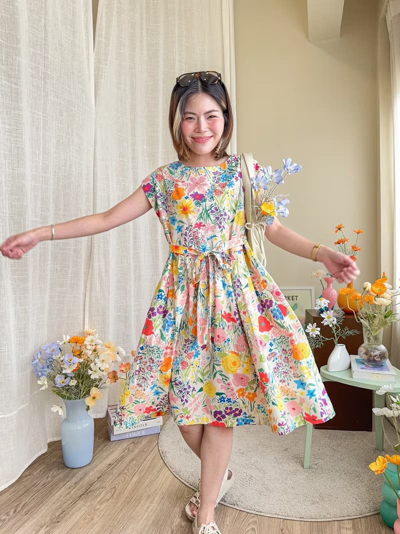 Ribbon Dress 棉質洋裝