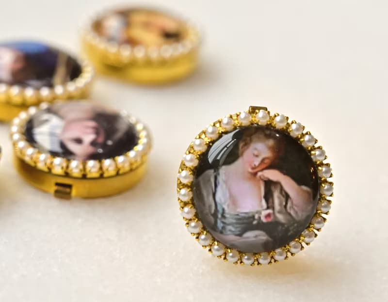 Button Cover 手作鈕扣飾~復古小清新~名畫系列: 夢中的牧羊女