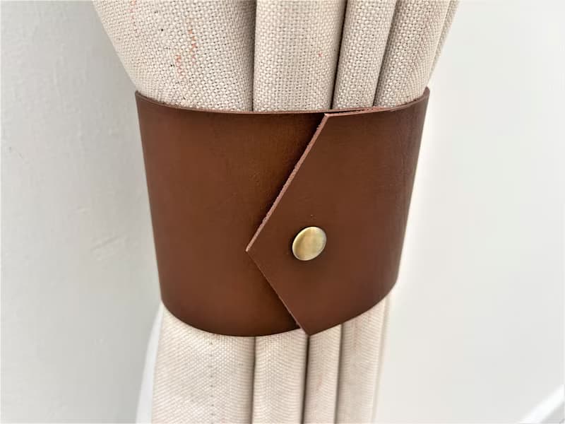 皮革窗帘绑带//简约主义//家居装饰//窗帘//窗帘绑带