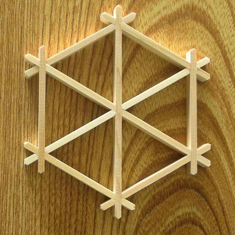 Japan Kumiko assembly kit Gomagara pattern Traditional crafts
