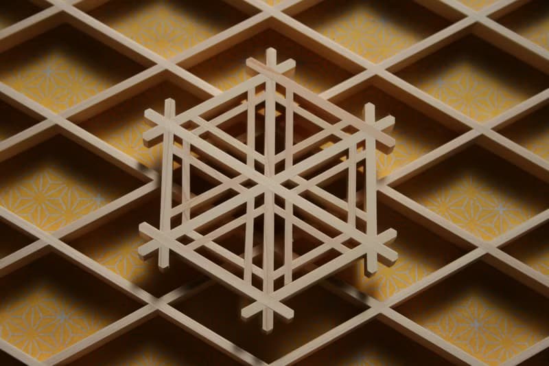 Japan Kumiko assembly kit Gomagara pattern Traditional crafts