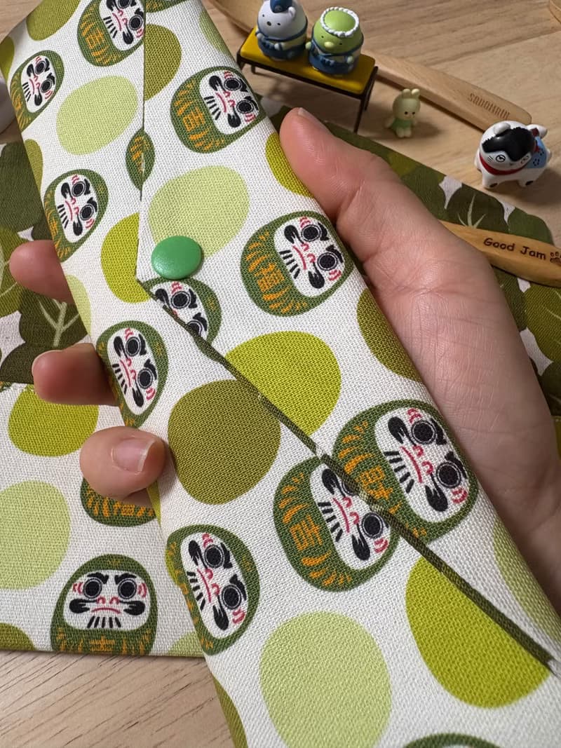 文青風環保純棉筷袋 福氣財神 吉祥 質感原胚 綠意盎然 優質  日