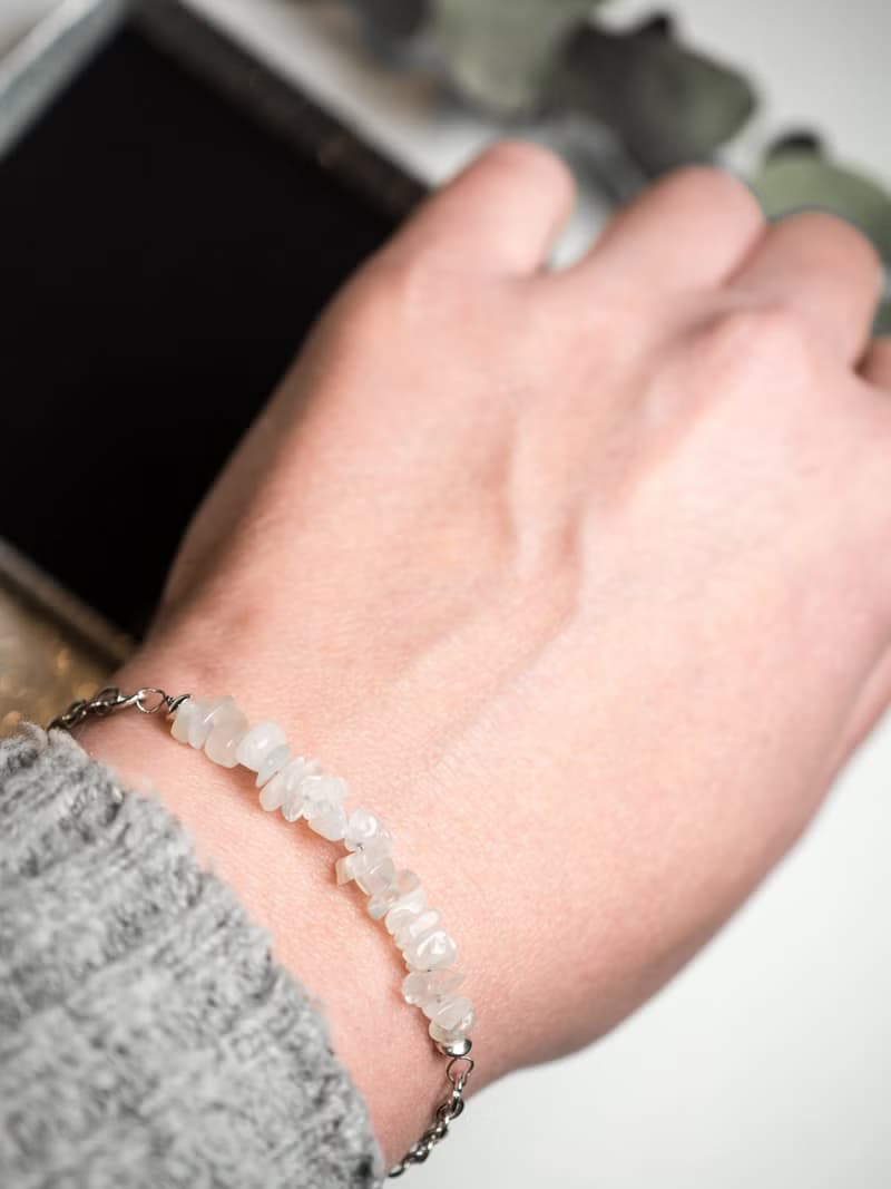 Moonstone Bracelet, 925 Silver, Taurus gem, Capricorn stone, Christmas Gift