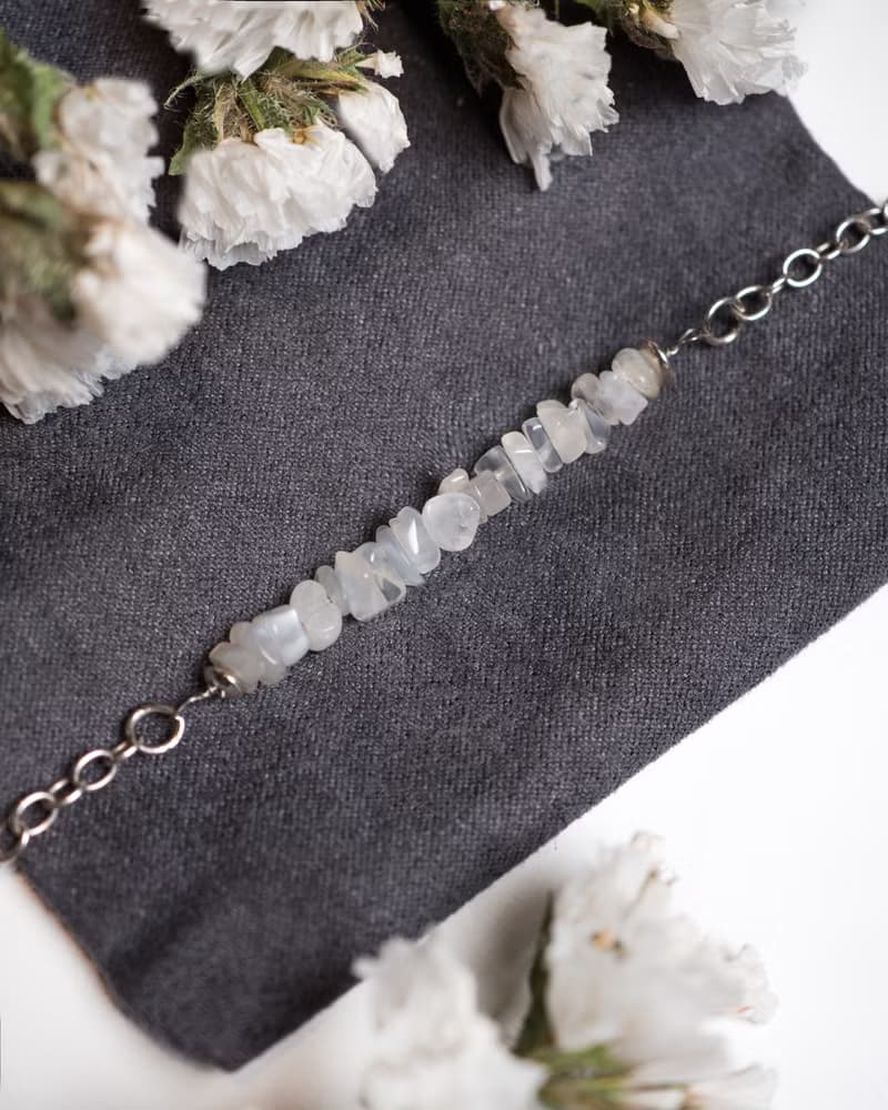Moonstone Bracelet, 925 Silver, Taurus gem, Capricorn stone, Christmas Gift