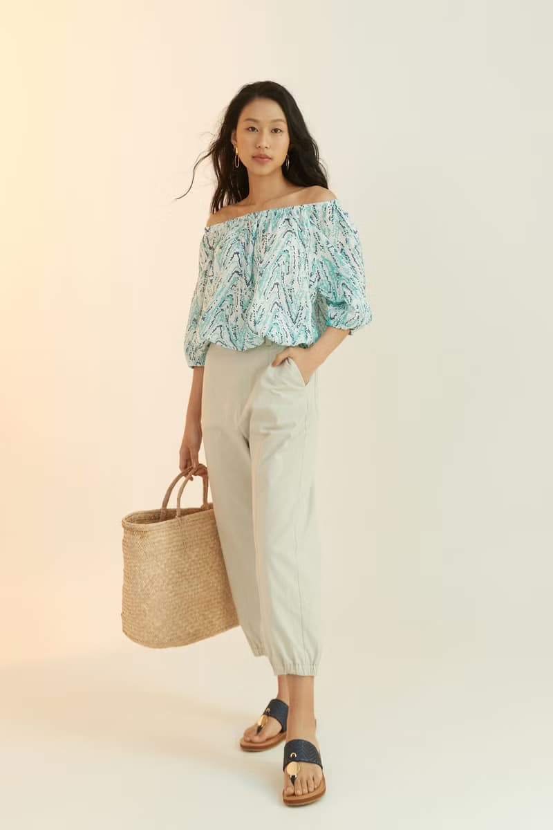 甜果子印花抽繩上衣(藍)