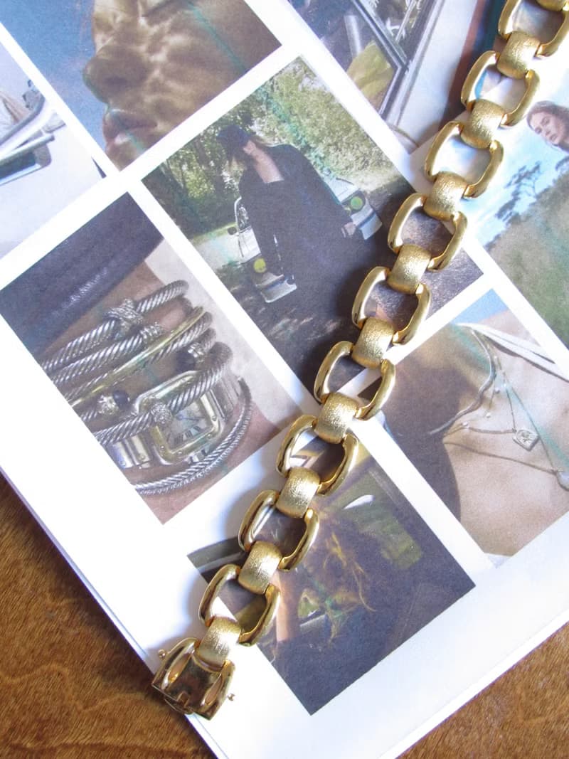 Vintage Gold Vermeil Statement Linked Bracelet