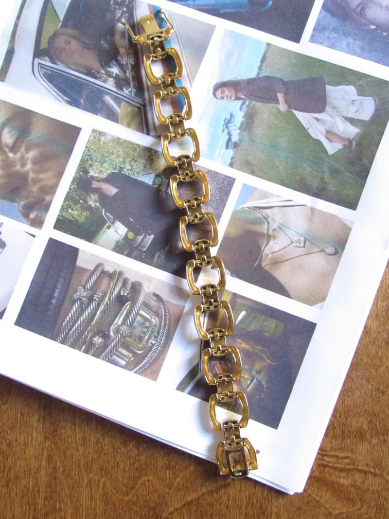 Vintage Gold Vermeil Statement Linked Bracelet