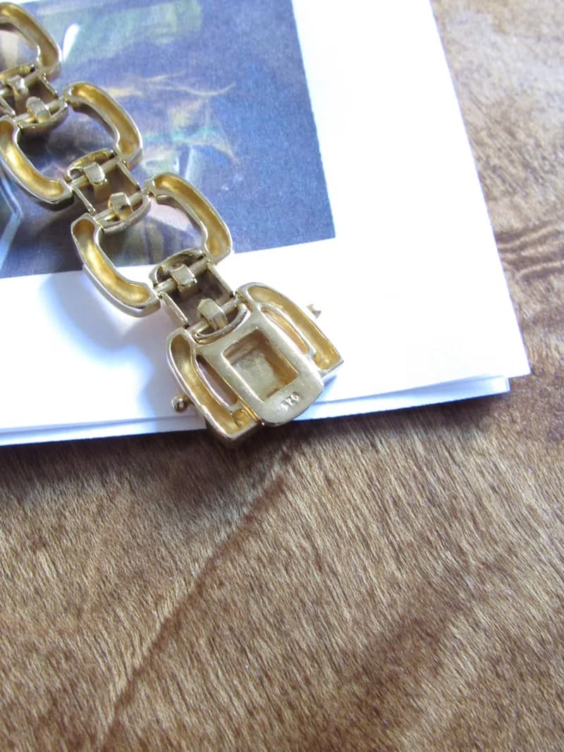 Vintage Gold Vermeil Statement Linked Bracelet