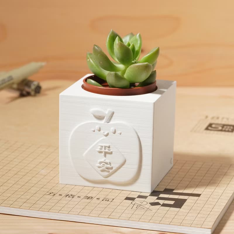 【交換禮物】平安是福 | 多肉植物水泥盆栽 | 聖誕禮物