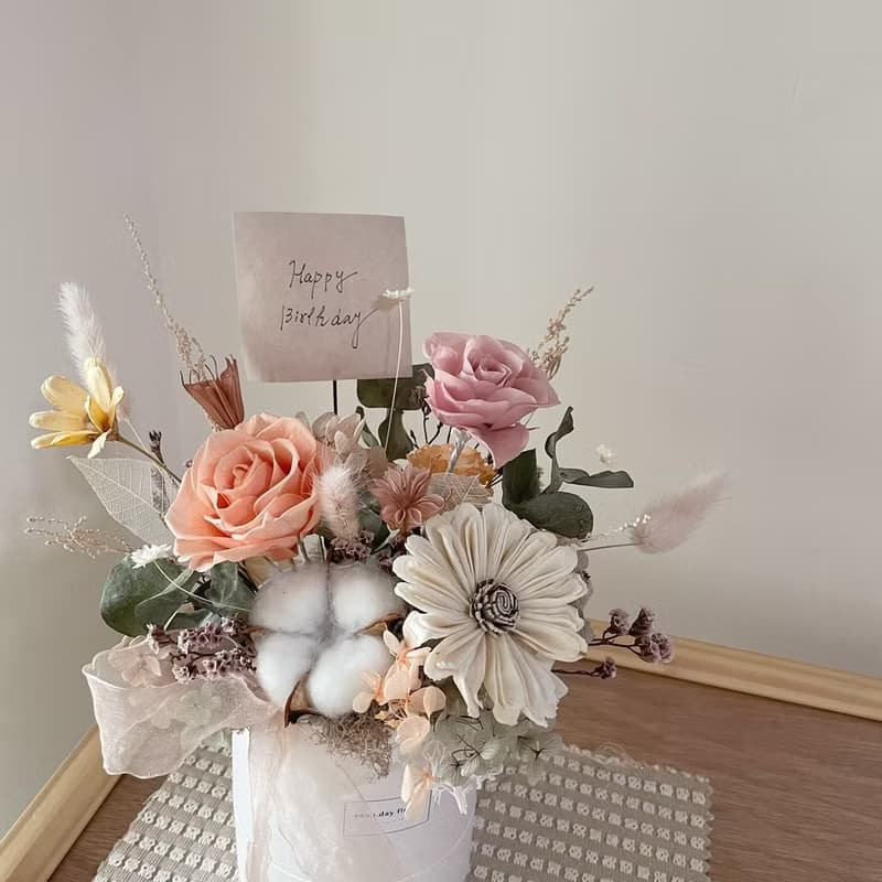 【永生盆花】永生花盒 盒花 生日禮 母親節禮物 開幕花禮 新居禮