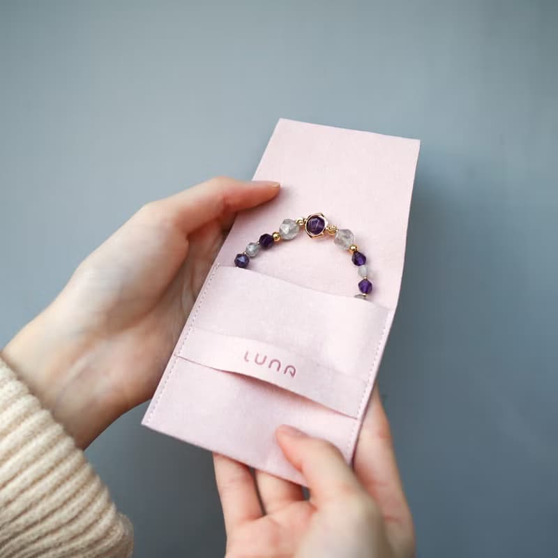 墜入星雲 | A37紫水晶雲水晶手鍊