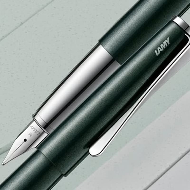 【雷雕免費刻字】LAMY 原子筆+筆袋禮盒 / studio 系列  - 黑森林