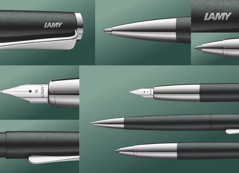 【雷雕免費刻字】LAMY 原子筆+筆袋禮盒 / studio 系列  - 黑森林
