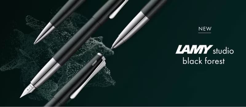 【雷雕免費刻字】LAMY 原子筆+筆袋禮盒 / studio 系列  - 黑森林