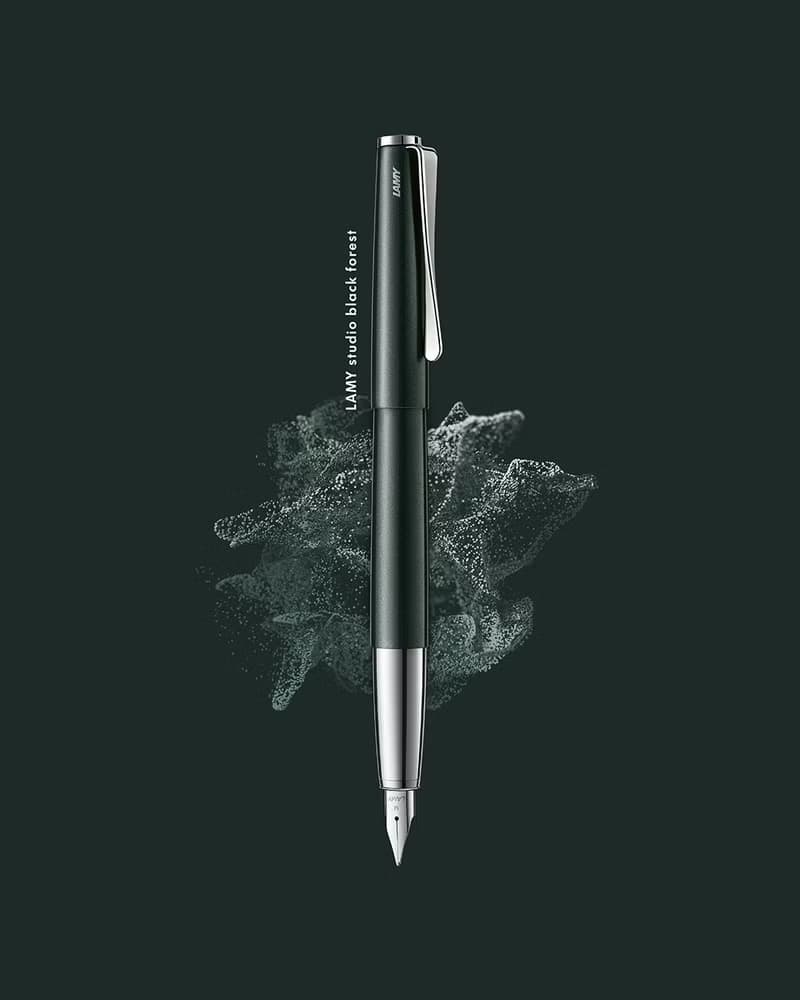 【雷雕免費刻字】LAMY 原子筆+筆袋禮盒 / studio 系列  - 黑森林