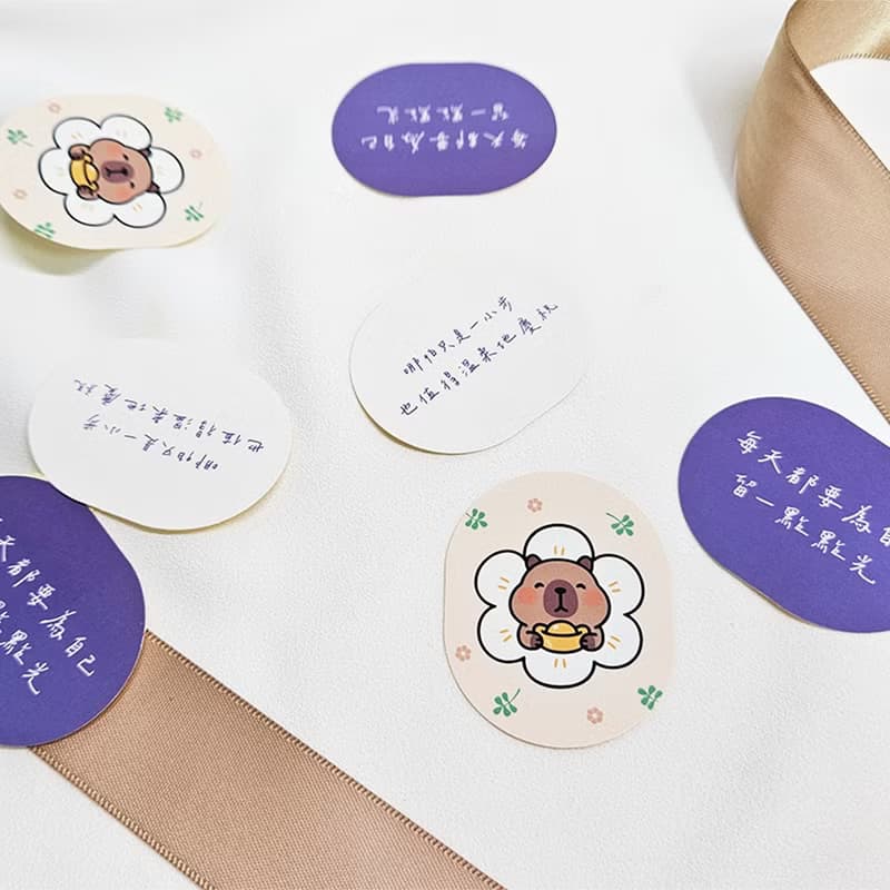 【萬用貼紙】水豚貼紙 語錄貼紙 6入組