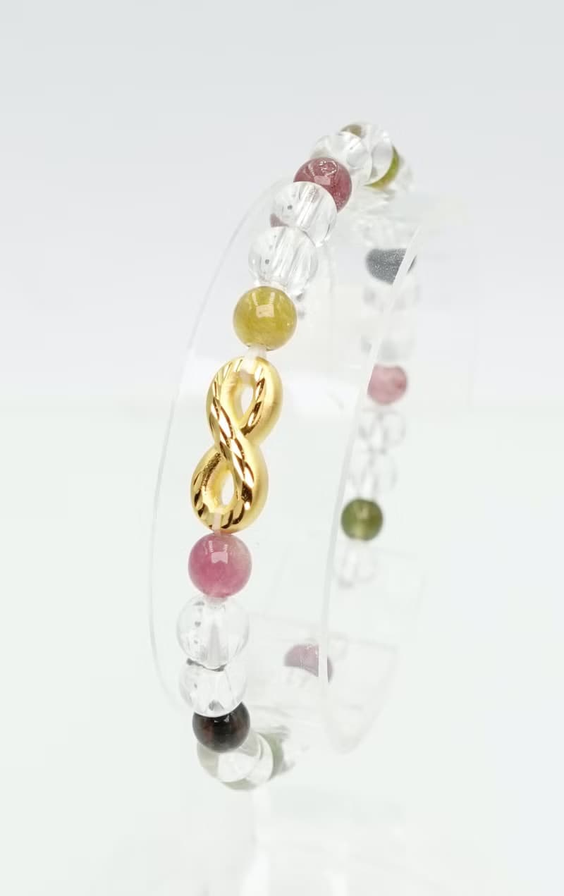 寶麗金珠寶-黃金無限如意碧璽造型手鍊