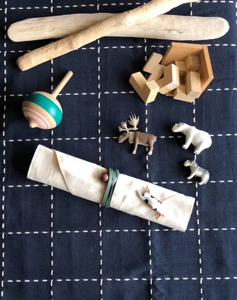 Weimom s微茫布創 - 細胚布屋形布捲 - 筆袋、筷套、環保餐具袋
