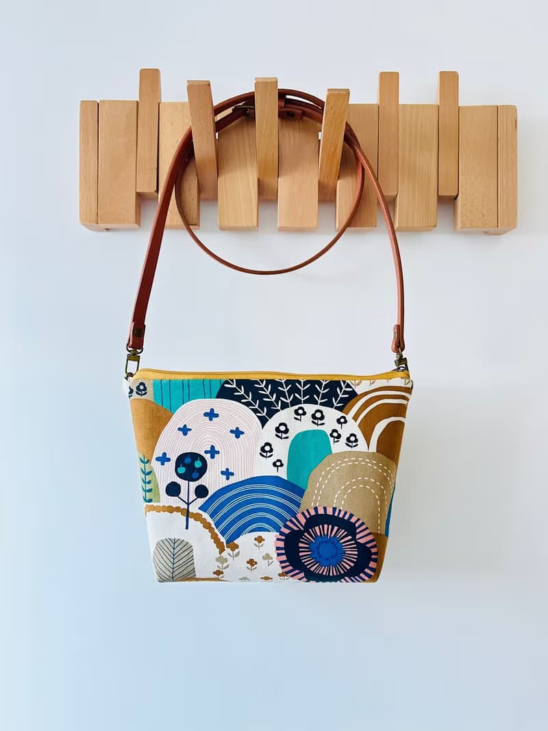 手工縫製 卡其和風山丘 托特側肩包斜背包