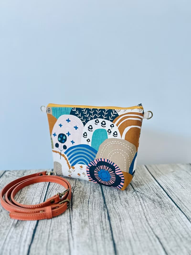 手工縫製 卡其和風山丘 托特側肩包斜背包