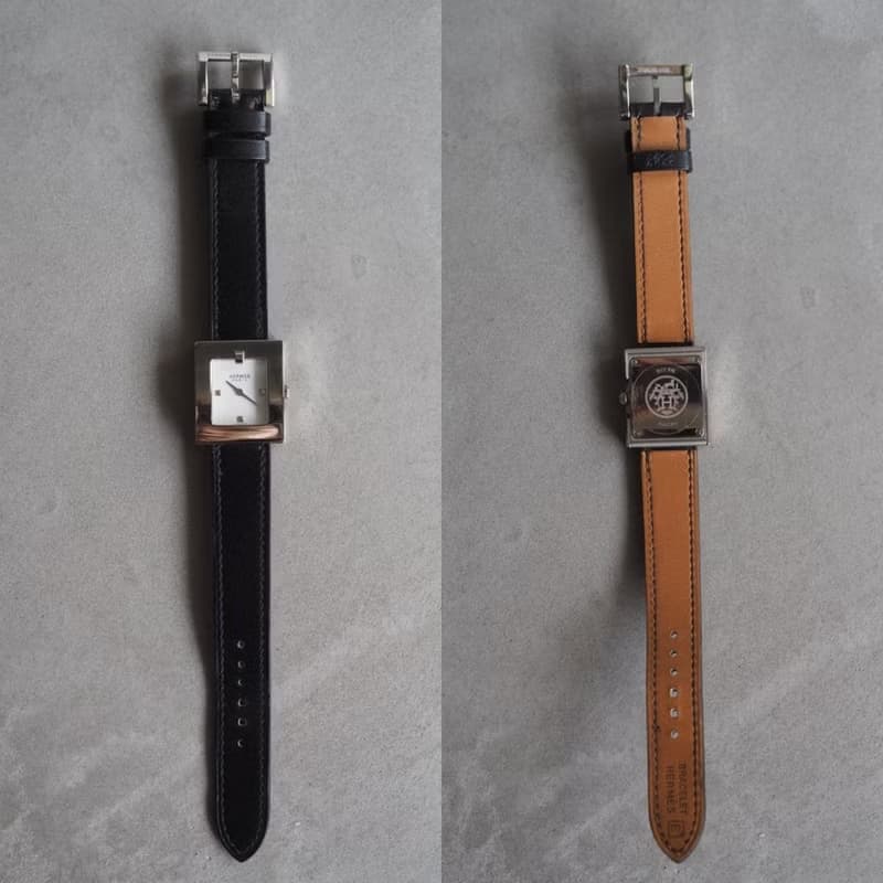 HERMÈS Belt Watch エルメス ベルトウォッチ シルバー ブラック  ホワイト ブラウン ブルージーン ヴィンテージ