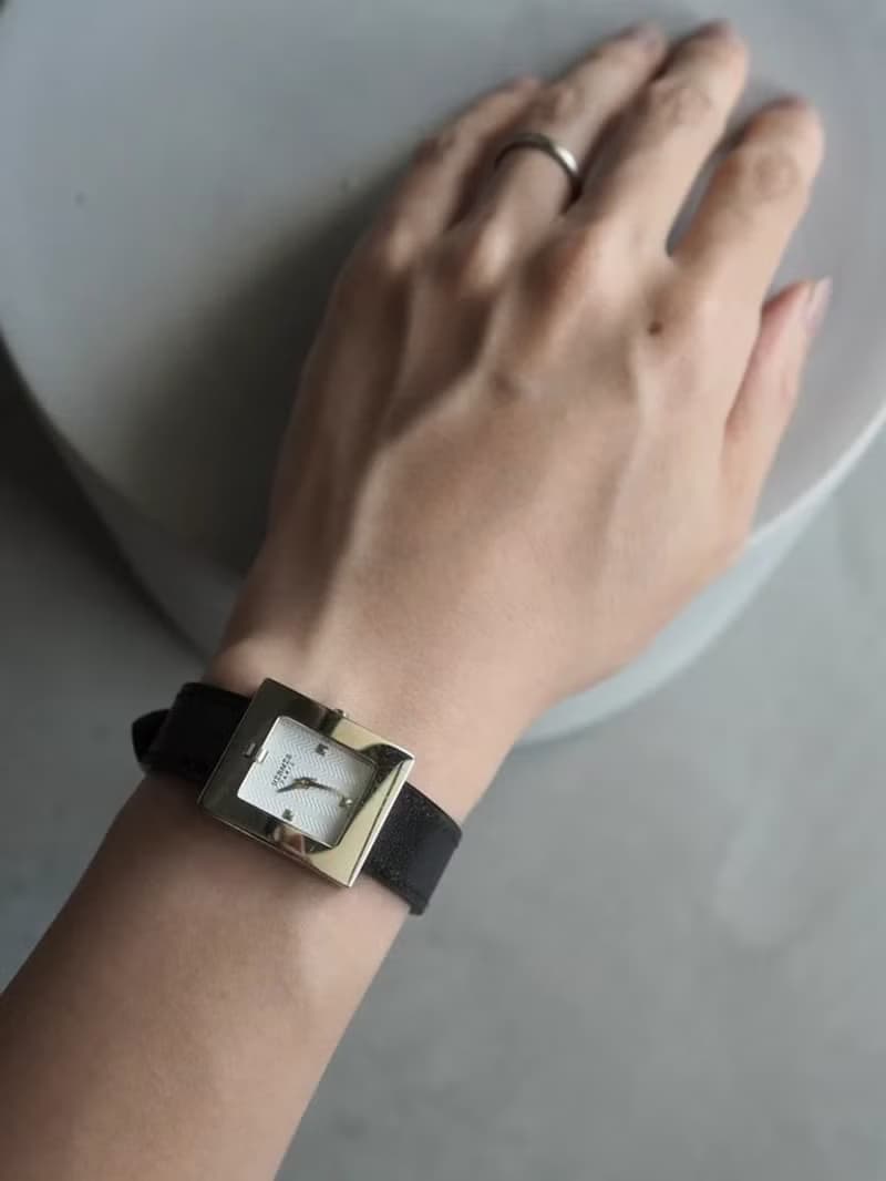 HERMÈS Belt Watch エルメス ベルトウォッチ シルバー ブラック  ホワイト ブラウン ブルージーン ヴィンテージ