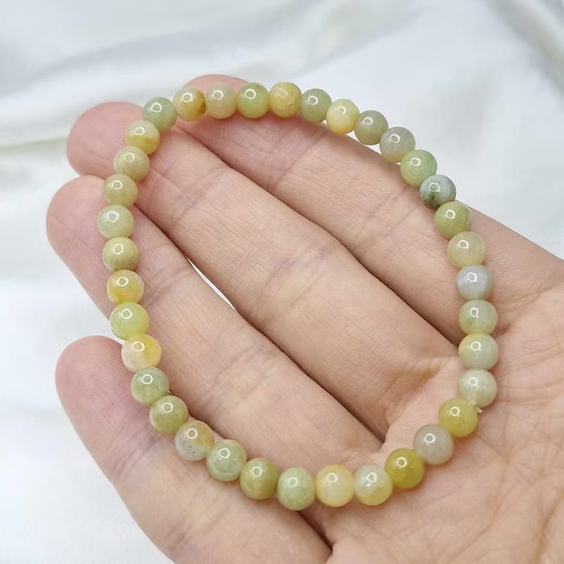 天然濃郁黃翡手串 手珠 珠串 |天然緬甸玉A貨翡翠