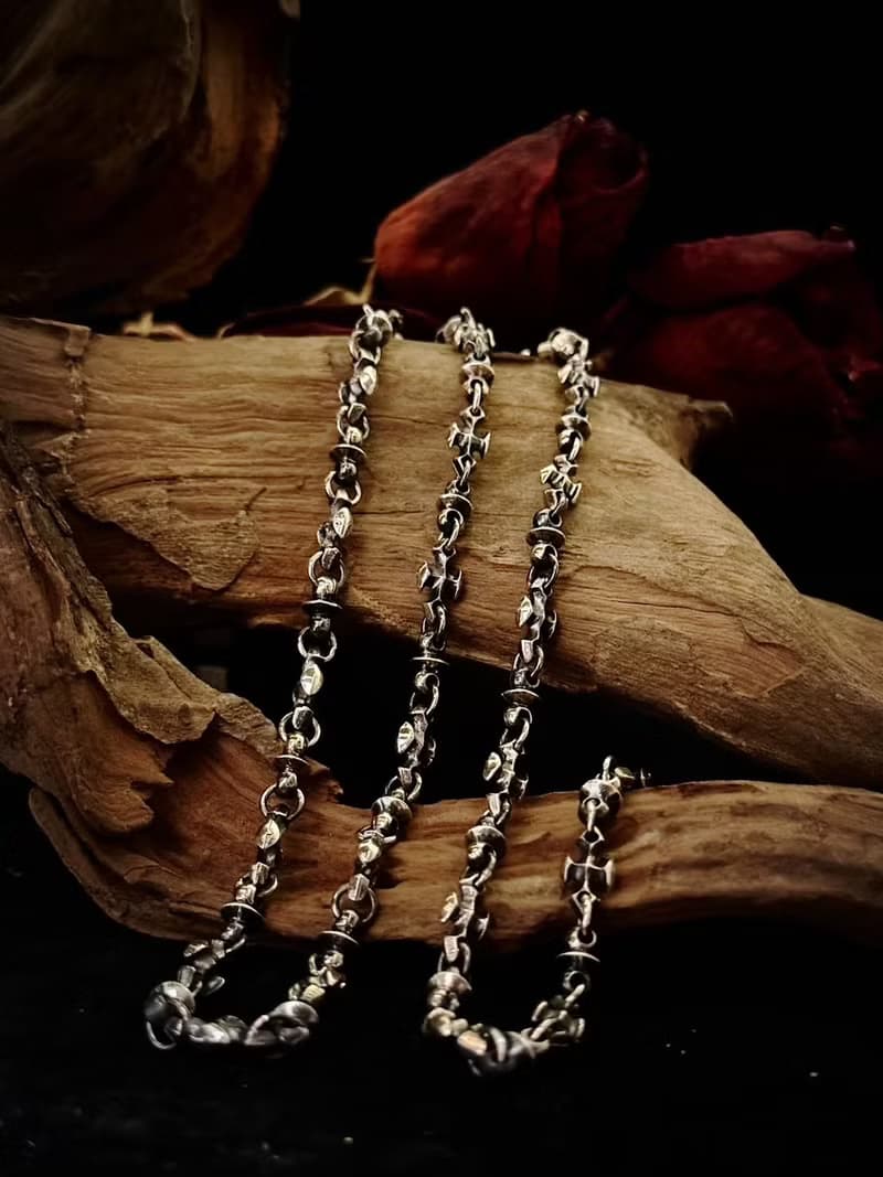 【銀鍊系列】十字花銀鍊 Silver/55cm-65CM 925/純銀