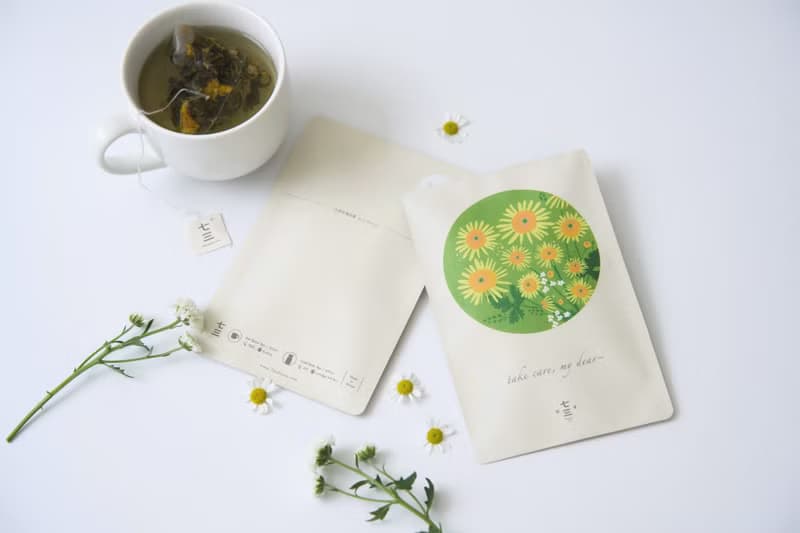 七三茶堂 茶文創丨茶包明信片－茶與花語款(四款)