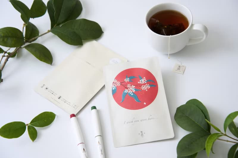 七三茶堂 茶文創丨茶包明信片－茶與花語款(四款)