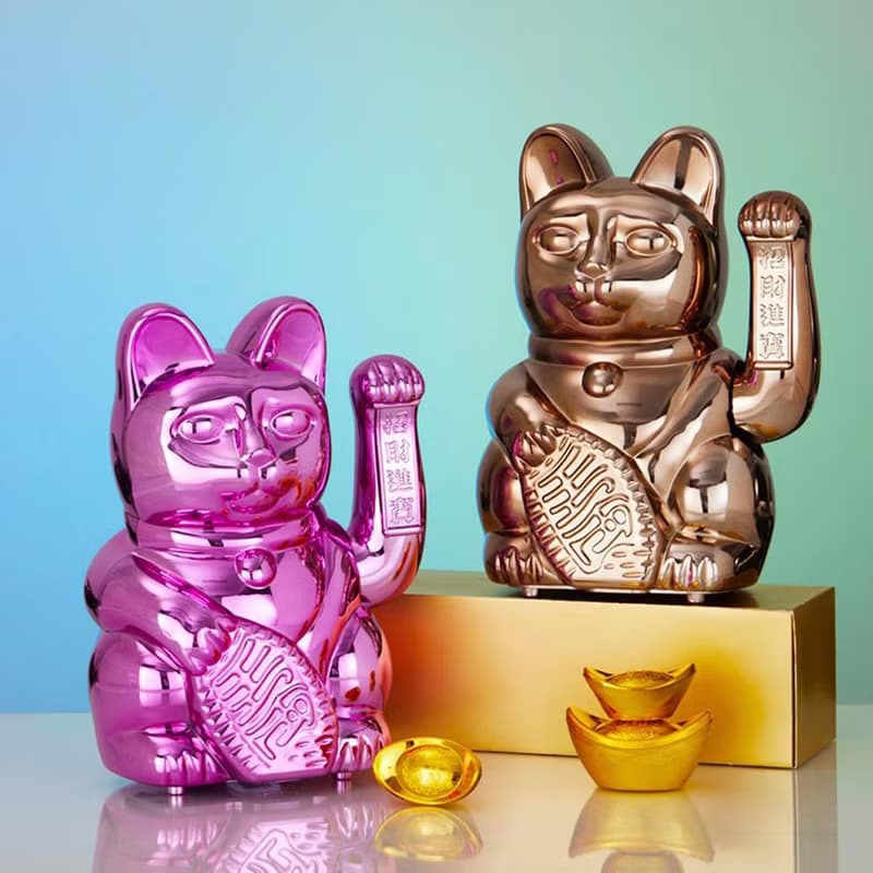 LA BOITE 特大號幸運繽紛自動招手招財貓-共3色