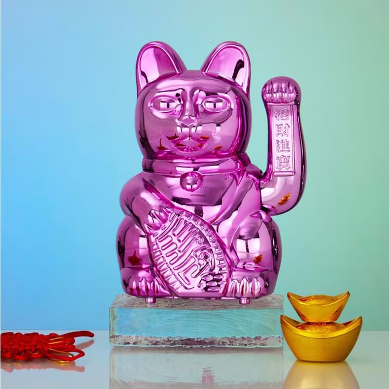 LA BOITE 特大號幸運繽紛自動招手招財貓-共3色