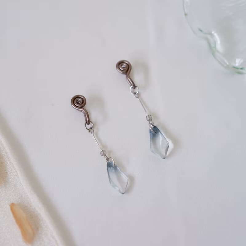漸色透藍 無痛耳夾
